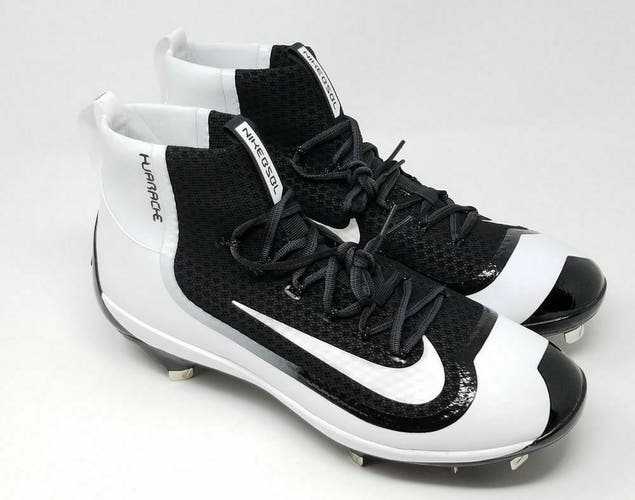 New Nike Air Huarache 2K Filth Elite Mid Size 14 Black Baseball Cleats