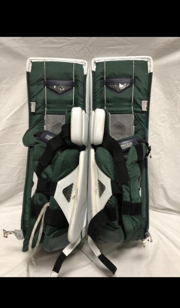 Green Used 35" Vaughn Pro Stock Goalie Leg Pads