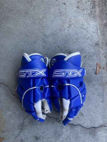 Blue Used Goalie STX Pro 22 Lacrosse Gloves