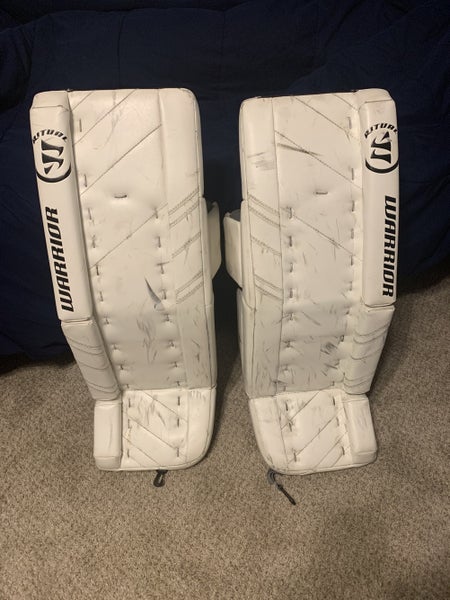 White Senior 32"+1.5” Warrior Ritual G3 Goalie Leg Pads