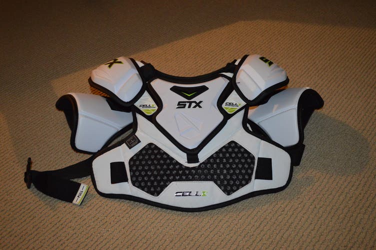 Used Large STX Cell V Shoulder Pads