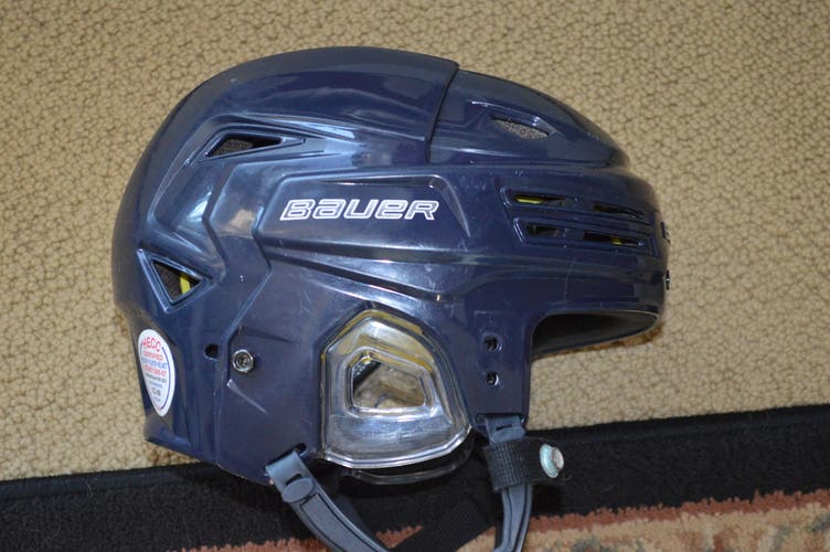 Blue Used Small Bauer Re-Akt 200 Helmet
