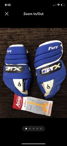 Stx blue/white lacrosse men’s gloves size 13