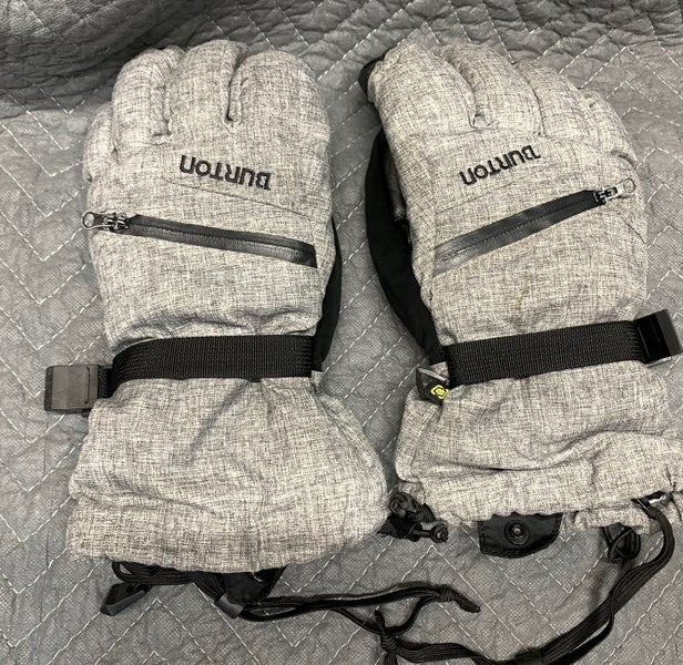 Gray Used XL Burton Goretex Gloves Sz XL