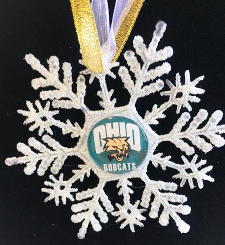 Ohio BOBCATS Handmade Snowflake Ornament