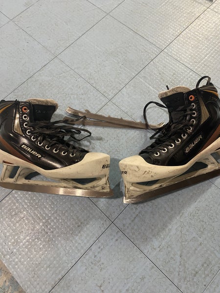 Senior Used Bauer Pro Hockey Goalie Skates Regular Width Size 9