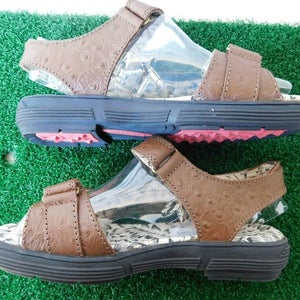 GolfStream Golf Shoes Ostrich Brown Ladies Size 6M - NEW in Box