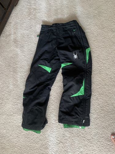 Black Unisex Youth Used Size 8 Spyder Ski Pants