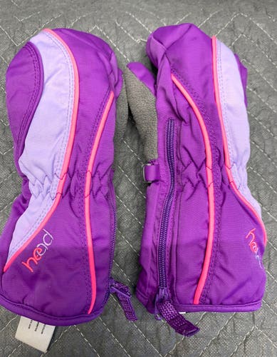 Purple Girls  Size Small HEAD Mittens