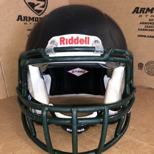 USED RIDDELL ADULT SPEED FOOTBALL HELMET - LARGE - FLAT BLACK