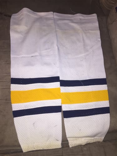 VINTAGE WHITE UNIVERSITY OF MICHIGAN GAME WORN SOCKS