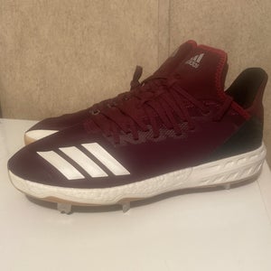 Men's Adidas Boost Icon 4 Metal Baseball Cleats CG5152 Maroon Size 13.5