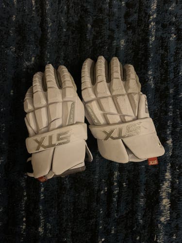White Used Player's STX 13" Surgeon RZR Lacrosse Gloves