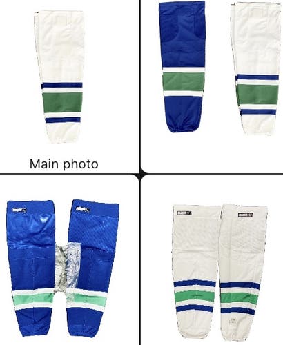 New Pro Stock Reebok Edge Franchise Hockey Socks • Official Canucks!