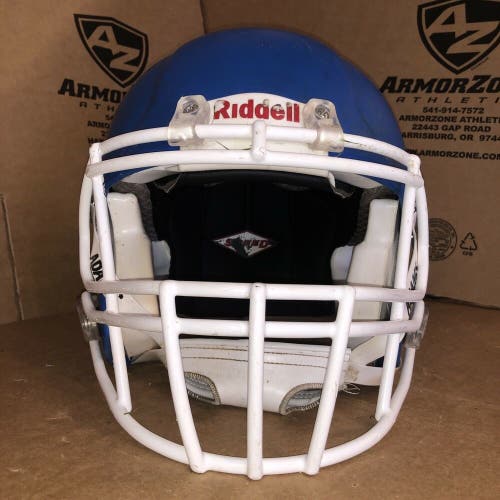 USED RIDDELL SPEED ADULT FOOTBALL HELMET - LARGE - FLAT ROYAL BLUE