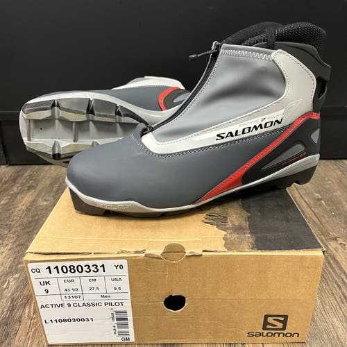 Classic Size 9.5 (EUR 43 1/3) New Salomon Active 9 Classic Pilot Cross Country Ski Boots