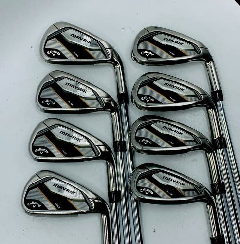 Callaway Mavrik Max Irons #4-Aw Steel KBS Max 80 Stiff Flex 8pc Set