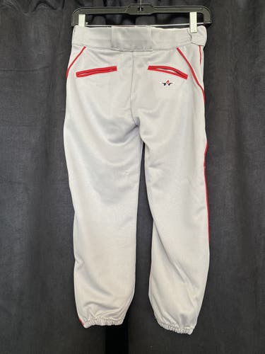 Alleson Baseball Grey Knickers.  Girls XL Red Pipe