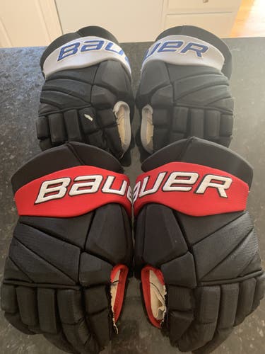 2 Pair Bauer 14" Pro Stock Vapor Pro Team Gloves