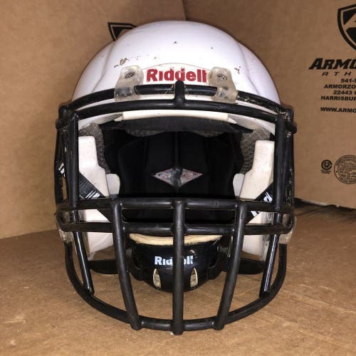 USED RIDDELL SPEED ADULT FOOTBALL HELMET - LARGE - METALLIC WHITE