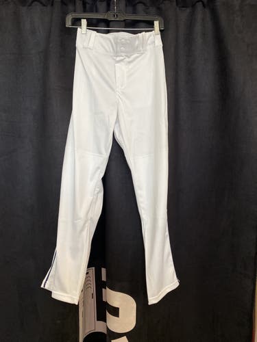 Alleson White baseball pants With Black Pipe.  Youth medium