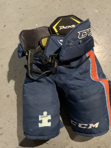 Blue Senior Small CCM Pro Stock Tacks Hockey Pants