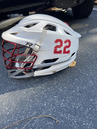 Cascade R White Men's Lacrosse Helmet, Adjustable