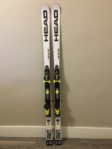 2021 Used HEAD World Cup Rebels i.GS RD Skis 176cm with Freeflex Evo 14 bindings