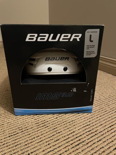 White Large Bauer  IMS 9.0 Helmet