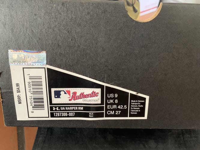 UA Harper RM Molded Cleats - Gold, Size 9