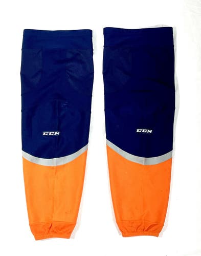 XL CCM Edge Pro Stock Socks - Navy/Orange