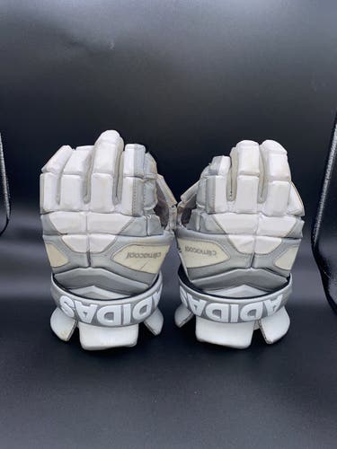 Silver Used Player's Adidas 13" Freak Lacrosse Gloves