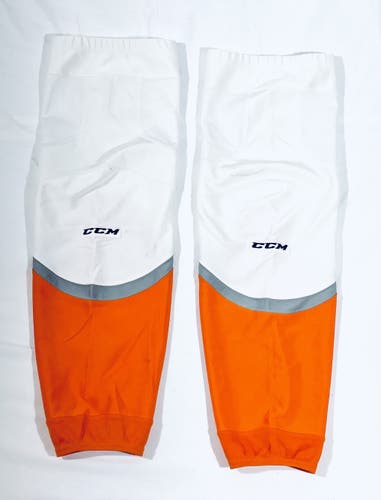 New XL+ CCM Edge Pro Stock Socks - White/Orange