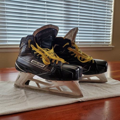 Senior Used Bauer Supreme 1S Pro Goalie Skates Extra Wide Width Size 9