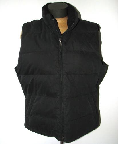 Eddie Bauer Women's Black Goose Down Puffer Vest Jacket ~ Size XL X-Large