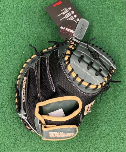 Wilson A2000 33" PF33 Pedroia Fit SuperSkin Baseball Catchers Mitt - WBW10016233