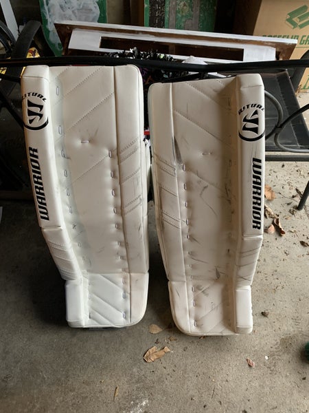White Senior 32" Warrior Ritual G3 Goalie Leg Pads