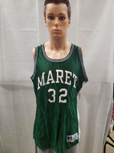 Vintage Maret High School Game Used Basketball Jersey 46 Russell Athletic