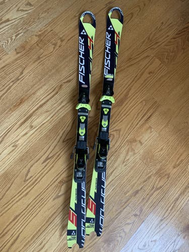 Junior Fischer Racing RC4 World Cup SL Skis With Bindings