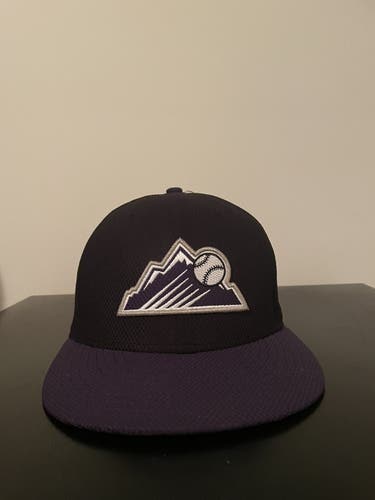Colorado Rockies Black New 7 1/4 New Era Hat