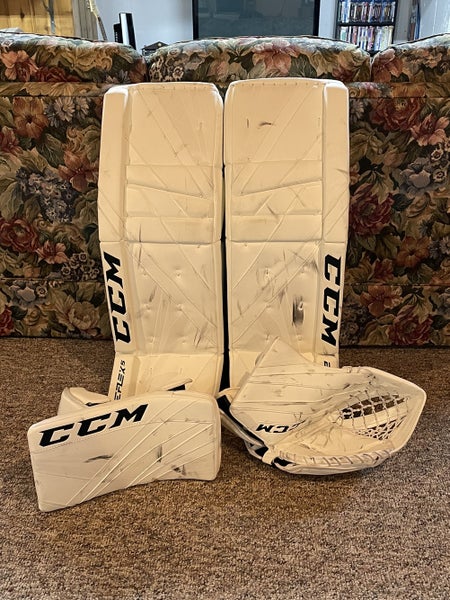 White Senior 34+1" Regular Eflex 5 Goalie Full Set