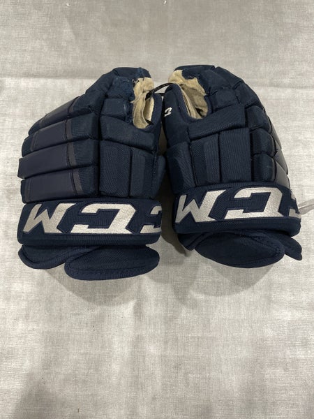 Blue Used Senior CCM HG97 Gloves 14" Pro Stock