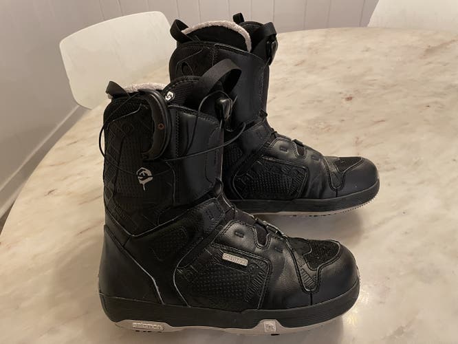 Men's Size Men's 10.5 (W 11.5) Salomon Medium Flex Faction Auto Fit Snowboard Boots