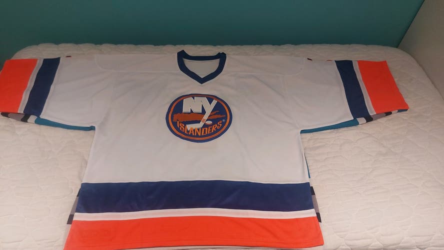 Chico Resch Islanders New Goalie Cut Jersey