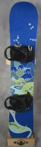 BURTON TWIN SNOWBOARD 142CM WITH MEDIUM SALOMON BINDINGS