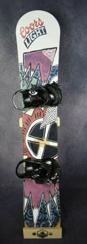 COORS LIGHT SNOWBOARD SIZE 160 CM WITH NEW ROSSIGNOL LARGE BINDINGS