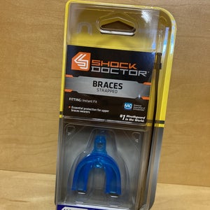 New Shock Doctor Mouthguard Braces Youth Blue