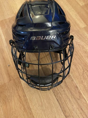 Blue Used Large Bauer Re-Akt 150 Helmet