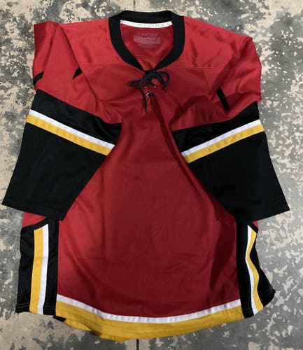 Kamazu Red/Black/yellow/white hockey Jersey - Large
