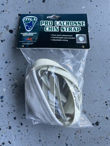 MLL white lacrosse helmet chin strap